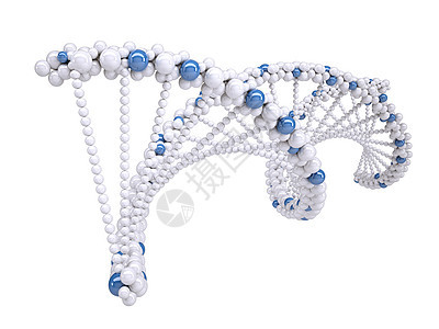 白色DNA链条说明插图螺旋染色体蓝色背景图片