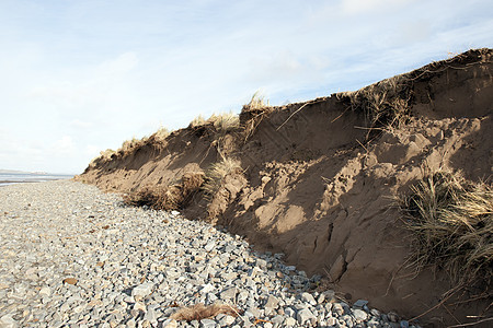 风暴破坏后的沙丘图片