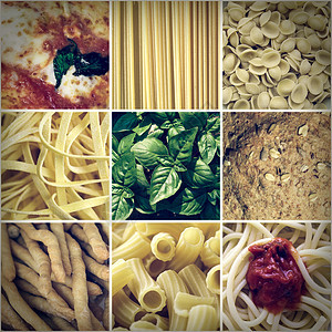 意大利食品拼贴图意大利食谱面包汤团绿色美食拼贴画营养饮食蔬菜面条食物图片