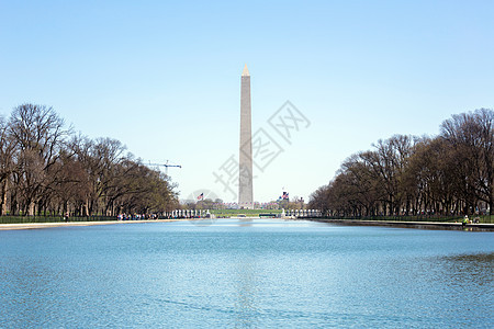 华盛顿纪念碑反射池首都纪念馆直流电日出国家纪念碑池塘历史性旅游图片