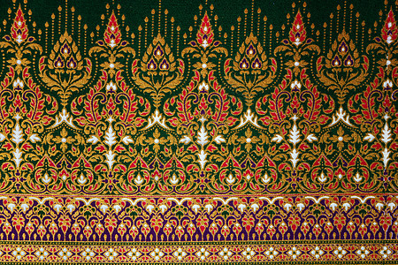 泰国结构织造文化模式化的泰国亚麻织物艺术丝绸纺织品手工衣服线条纤维棉布图片