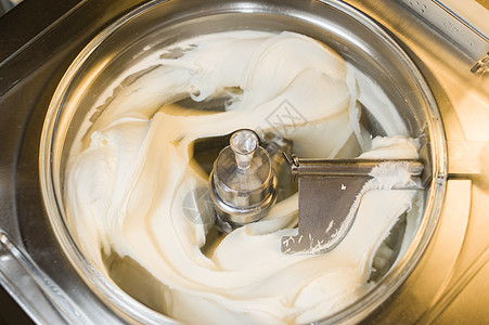 冰霜霜淇淋制作工厂品味水果味道勺子机器混合器用具厨房甜点图片