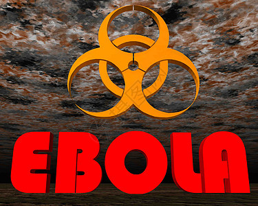 埃博拉信号警告 - 3D图片