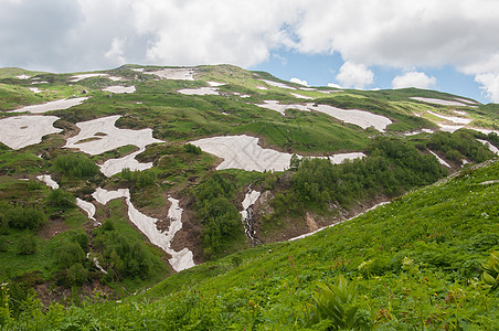 高加索自然保护区壮丽的山地风景图山峰岩石草地山脉全景森林地形高山石头植被图片