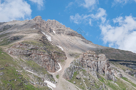 高加索自然保护区壮丽的山地风景图峡谷旅行爬坡草地蓝色冰川岩石青菜宽慰山峰图片