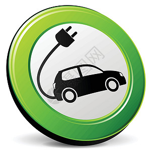 电动汽车绿色图标图片