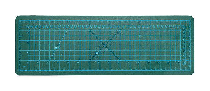 白色背景的绿色切开垫塑料几何学床单公告网格宽度坡度工具木板仪器图片