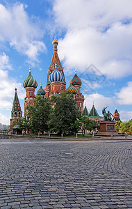 莫斯科红广场上的圣巴希尔大教堂图片