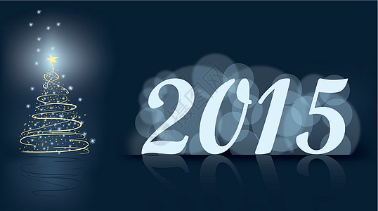 向量新年快乐数字卡片星星火花闪光派对焰火魔法框架插图图片