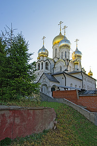 莫斯科女神修道院圣母降生教堂Vi宗教大教堂观光中心耀斑诞生圣母城市建筑建筑学背景图片