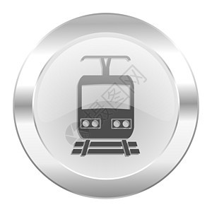孤立的火车铬网络图标图片