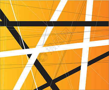 橙色交叉金子插图穿越黑色线条白色十字积木图片