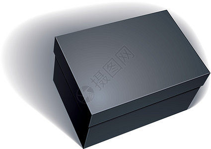 在白色背景 模板上孤立的软件包黑盒设计展示商业包装纸板衣服购物品牌零售正方形长方形图片