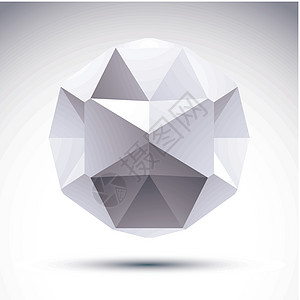 摘要 3D 折纸多边形物体 矢量几何设计el网络数字电子产品水晶力量建造技术插图地球矿物图片
