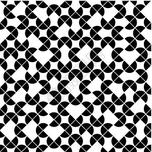 黑色和白色几何无缝模式 矢量对比 sphe图片