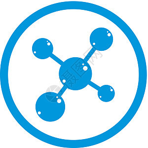 分子图标 单一颜色矢量符号图片