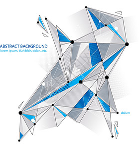 摘要矢量背景 现代时尚技术和科学主题布局 连接和通信 3d抽象网格 清晰的eps 8作品工程造型结构原子数据插图活力金属解决方案图片