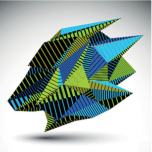 从三角形中构造的复杂对比度eps8图数字项目涂鸦科学技术造型条纹顶点变形模版图片