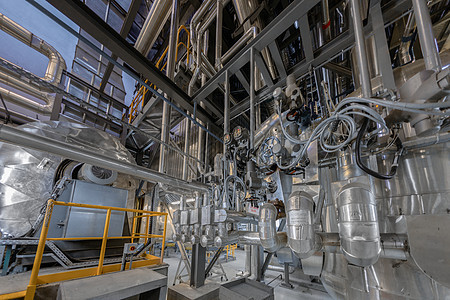 热电厂中的工业管线力量管道阀门技术建筑学发电厂汽油资源活力工程图片