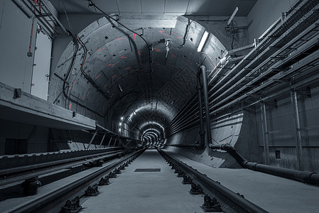 地铁的地下隧道速度火车金属商业建造车站运输涡流城市曲线图片