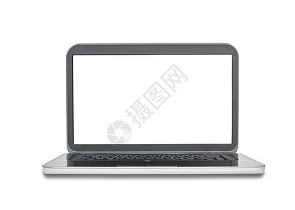 白背景空白屏幕的笔记本电脑或笔记本图片