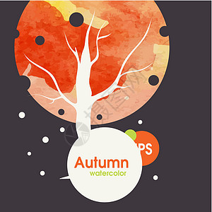 创创秋季背景森林艺术植物橙子植物群环境墙纸季节魔法橡木图片