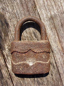 旧老生锈的锁锁挂锁金属锁孔钥匙安全图片