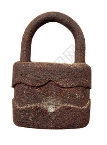 旧老生锈的锁锁锁孔挂锁白色安全金属钥匙图片