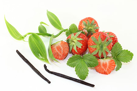 草莓香草异国烘烤烹饪甜点芳香香草情调香料香气树叶图片