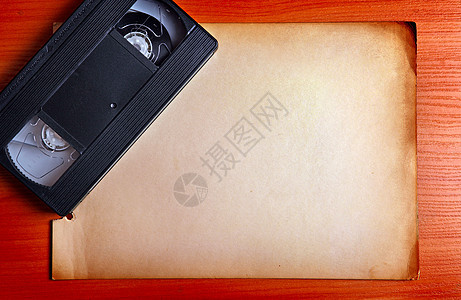 董事会的录像磁带历史电影框架塑料空白桌子乡愁木板标语记录图片