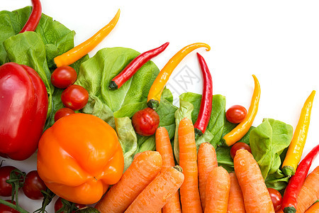 各种孤立的蔬菜营养治愈花园市场植物团体收藏生产辣椒饮食图片