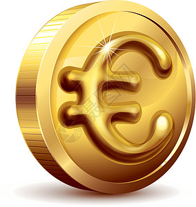 欧元硬币符号计算机价格财富图标愿望金属宝藏交易金子图片
