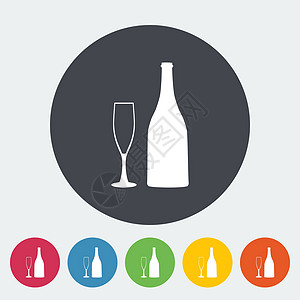 葡萄酒图标液体产品艺术饮料玻璃瓶子绘画团体庆典派对图片