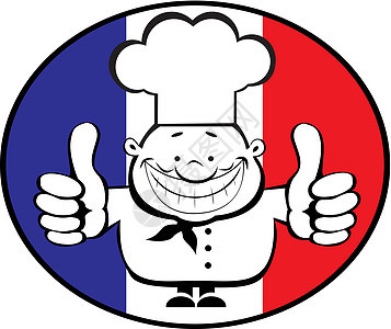 快乐的厨师烹饪食谱美食送货微笑卡通片午餐旗帜绘画男人图片