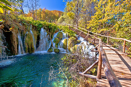 普利维茨湖国家公园秋季颜色图片