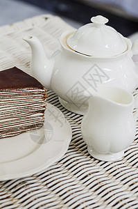 茶壶加巧克力大便蛋糕图片