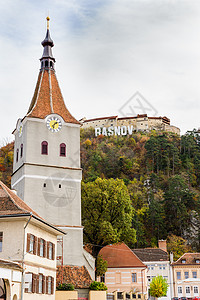 14 世纪福音派新教教会 拉斯诺夫 罗马尼亚高清图片