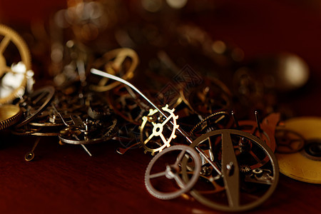 时钟小部分技术工具车轮装置古董时间维修螺丝刀机械钟表图片