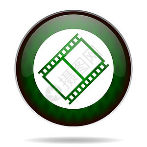 电影绿色互联网图标幻灯片夹子按钮商业框架电视照片摄影艺术娱乐图片