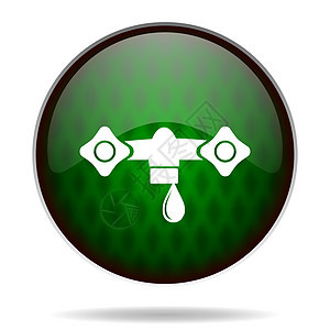 水绿色互联网图标管道网络环境洗澡商业温泉生态气泡水滴龙头图片