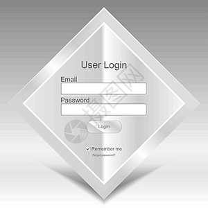 Web 元素 注册和登录网络窗口网站横幅界面按钮灰色插图白色窗户浏览器空白图片