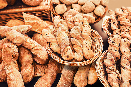 法国袋式面包美食健康饮食午餐脆皮包子谷物粮食烹饪乡村主食图片