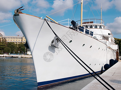 港口船舶船头奢华码头航行海洋窗户假期旅游财富雷达图片