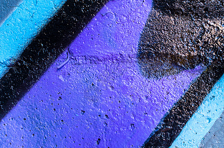 蓝色和紫紫色的艺术涂料 外加尖锐深彩颜色图案背形图片