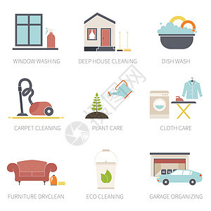 清理房屋卫生垫圈洗衣店回收家庭扫帚洗涤刷子毛巾工作图片