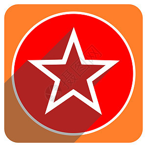 孤立的恒星红平面图标雪花庆典商业演员装饰品平面图标红色按钮星星互联网图片