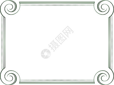 矢量水平框架装饰角落插图风格边界横幅菜单标签背景图片