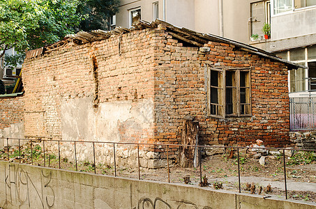 旧墙入口艺术休息岩石城市栅栏横幅石头分割废墟图片