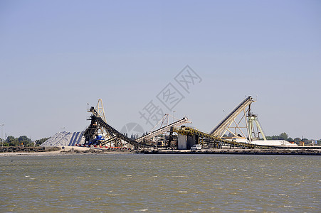 岛盐植物蓝色商业材料工业制造业白色爬坡天空工厂图片