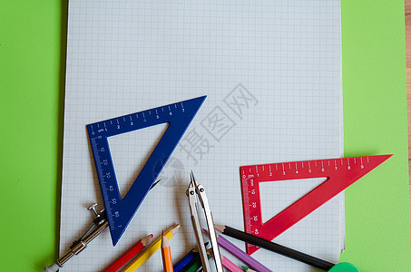 彩色铅笔工作车轮班级学校学习教育白色活力蜡笔笔记图片
